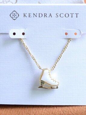 Kendra Scott | Ice Skate - Gold White Mother-of-Pearl Necklace